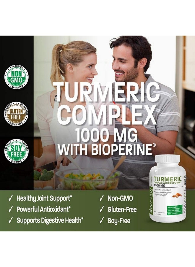 Bronson Turmeric Curcumin with BioPerine - High Potency Premium Joint Support with 95% Standardized Curcuminoids - Non-GMO Capsules with Black Pepper - 180 Count - Image 3
