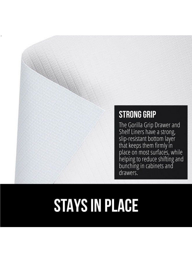 Gorilla Grip GORILLA GRIP Slip Resistant Drawer and Shelf Liner 2 Pack, Non Adhesive Water Resistant, Easy Clean and Trim, Smooth Surface Liners for Kitchen Cabinet, Shelves, Drawers, Pantry, 20 in x 20 FT, White  - Image 3