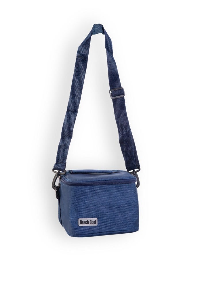 Beach Cool Hot and Cold Lunch Bag - Padded and High Quality Material - Adjustable Strap - 5 Liter - Navy - Image 1