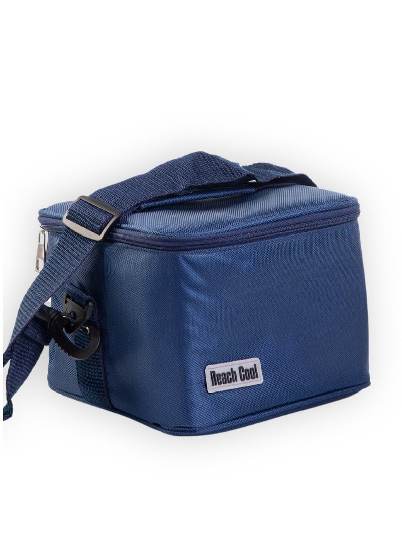 Beach Cool Hot and Cold Lunch Bag - Padded and High Quality Material - Adjustable Strap - 5 Liter - Navy - Image 2