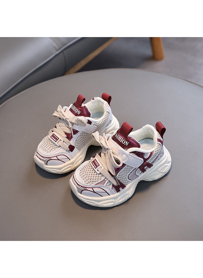 Children's Sneaker  Spring New Boys Mesh Breathable Running Shoes Girls Soft Bottom Non-slip Daddy Shoes Tide
