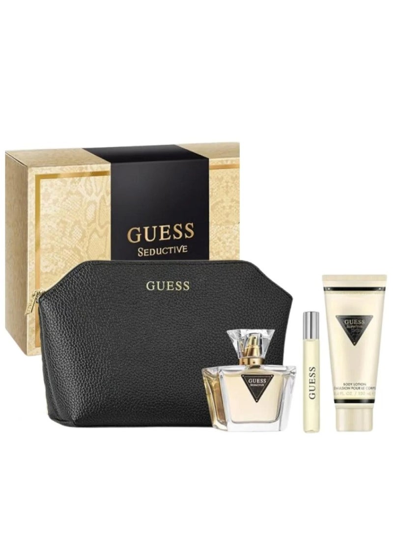 Guess Seductive Gift Set for Women Eau de Toilette 75ml + Body Lotion 100ml + Mini Perfume 15ml + Bag
