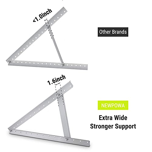 Newpowa Adjustable Solar Panel Tilt Mount Brackets, Folding Tilt Legs, Compatible with 20 50 75Watt Panels for RV, Roof, Off-Grid (20inch Width) - Image 5