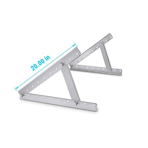 Newpowa Adjustable Solar Panel Tilt Mount Brackets, Folding Tilt Legs, Compatible with 20 50 75Watt Panels for RV, Roof, Off-Grid (20inch Width) - Image 4