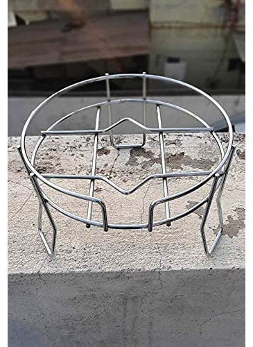 DHAVL Dhavl Heavy Stainless Steel Chrome Plated Fancy Water Matka and Pot Stand Matka Stand For Kitchen Silver Standard  - Image 3