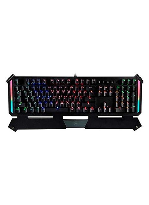 لوحة مفاتيح الألعاب الضوئية B875N Light Strike Rgb Lk Sound Creator Tech وإضاءة خلفية قابلة للتعديل واستجابة صفرية ومفاتيح مزدوجة قابلة للبرمجة ومتينة للغاية ونظام وهج النيون Lk Blue Switch