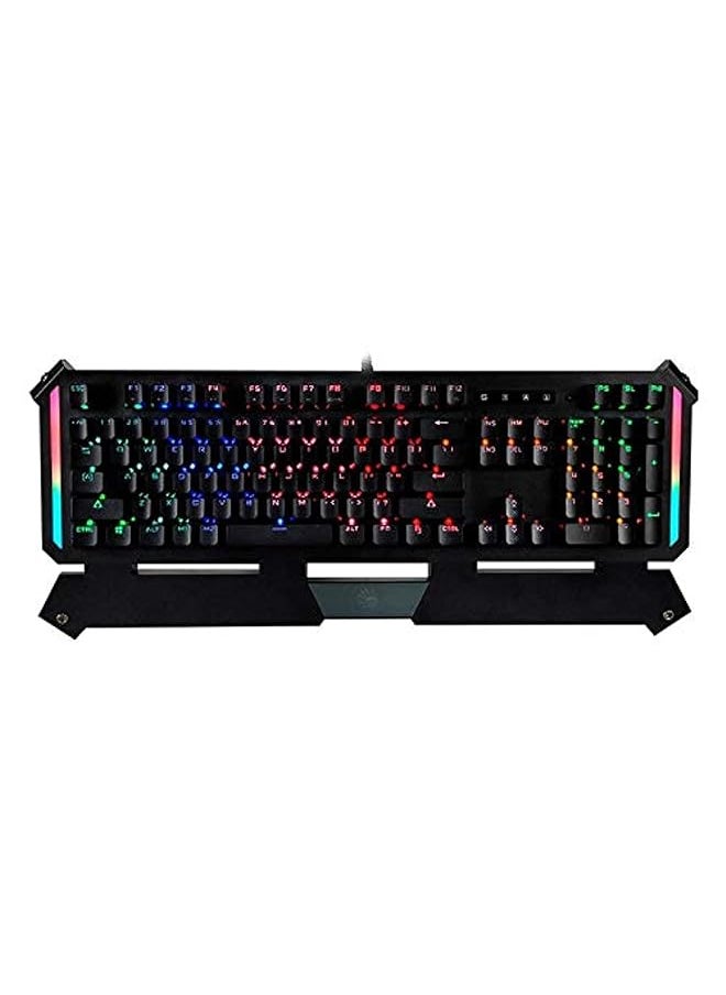 ماركة غير محددة لوحة مفاتيح الألعاب الضوئية B875N Light Strike Rgb Lk Sound Creator Tech وإضاءة خلفية قابلة للتعديل واستجابة صفرية ومفاتيح مزدوجة قابلة للبرمجة ومتينة للغاية ونظام وهج النيون Lk Blue Switch  - Image 1