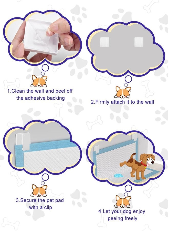 CAPHONT 4 Pcs Potty Training Dog Pee Pad Holder for Leg-Lifting Marking Dogs Indoor Training Pad Holder for Small & Large Size Wee Wee Pad, White - Image 4
