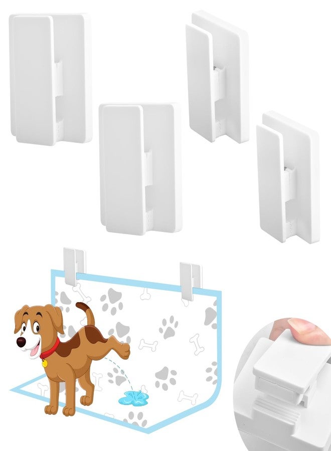 CAPHONT 4 Pcs Potty Training Dog Pee Pad Holder for Leg-Lifting Marking Dogs Indoor Training Pad Holder for Small & Large Size Wee Wee Pad, White - Image 1