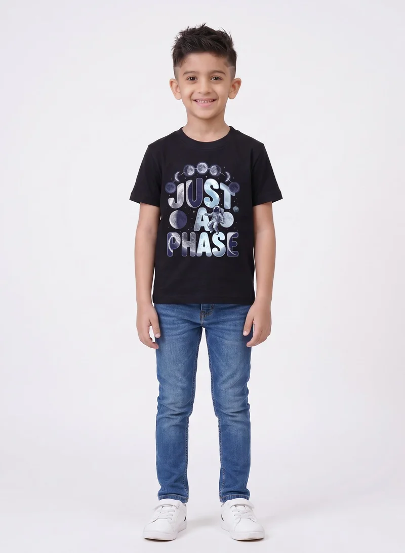 Funkaar Funkaar Just A Phase Space Astronaut Kids T-Shirt – Boys & Girls