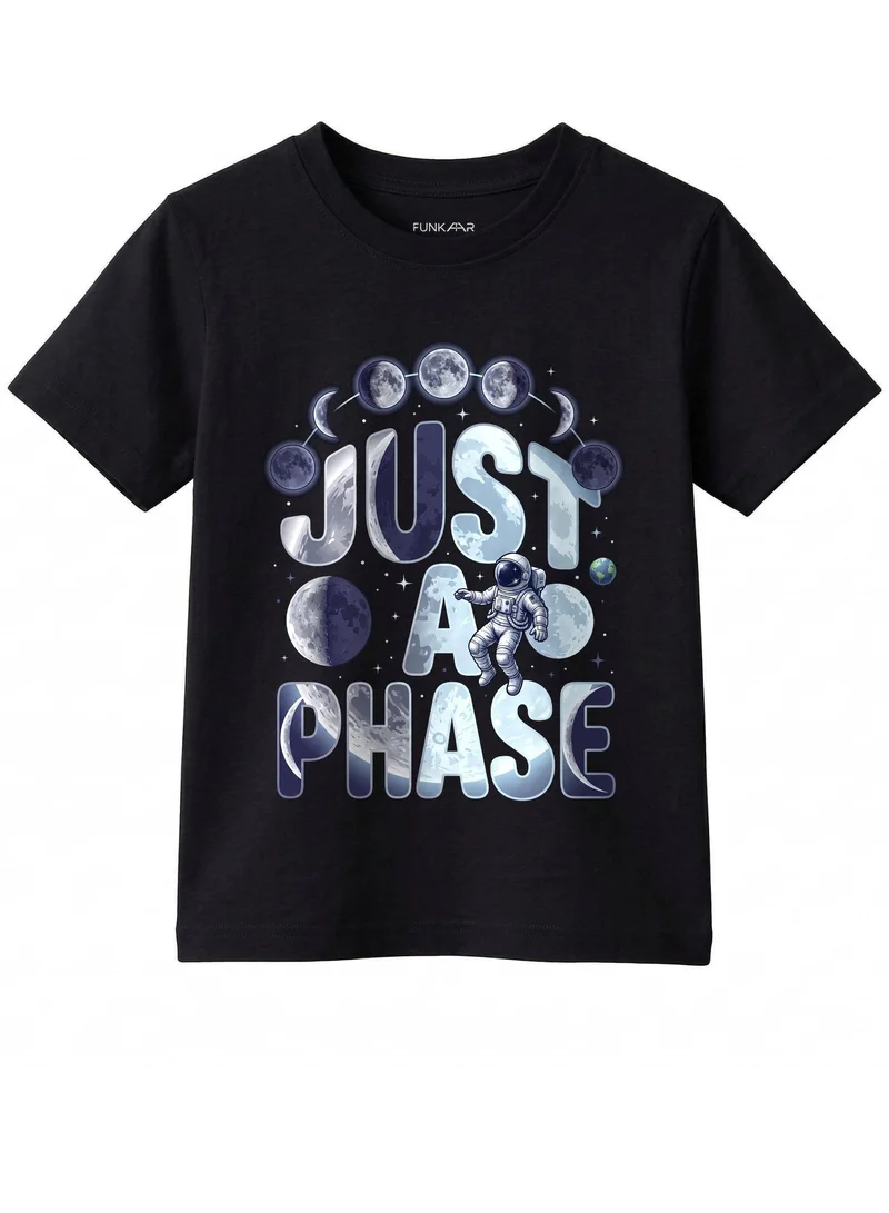 Funkaar Funkaar Just A Phase Space Astronaut Kids T-Shirt – Boys & Girls