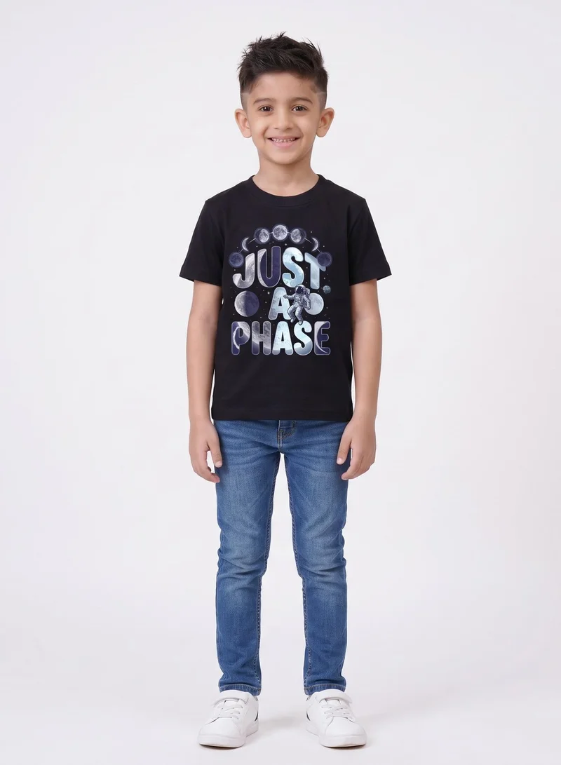 Funkaar Funkaar Just A Phase Space Astronaut Kids T-Shirt – Boys & Girls