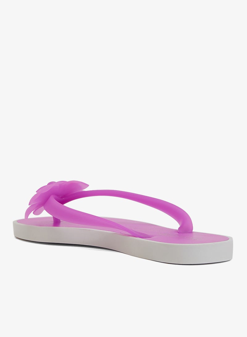 Spot-On Flip Flop With Flower Detail - Image 2