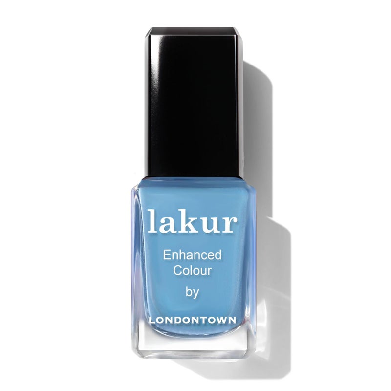 LONDONTOWN lakur Nail Polish - Chip-Resistant, Non-Toxic, Conditions & Hydrates Nails Glossy Pacific Pool Blue, Hot Spring, .40 fl oz - Image 1