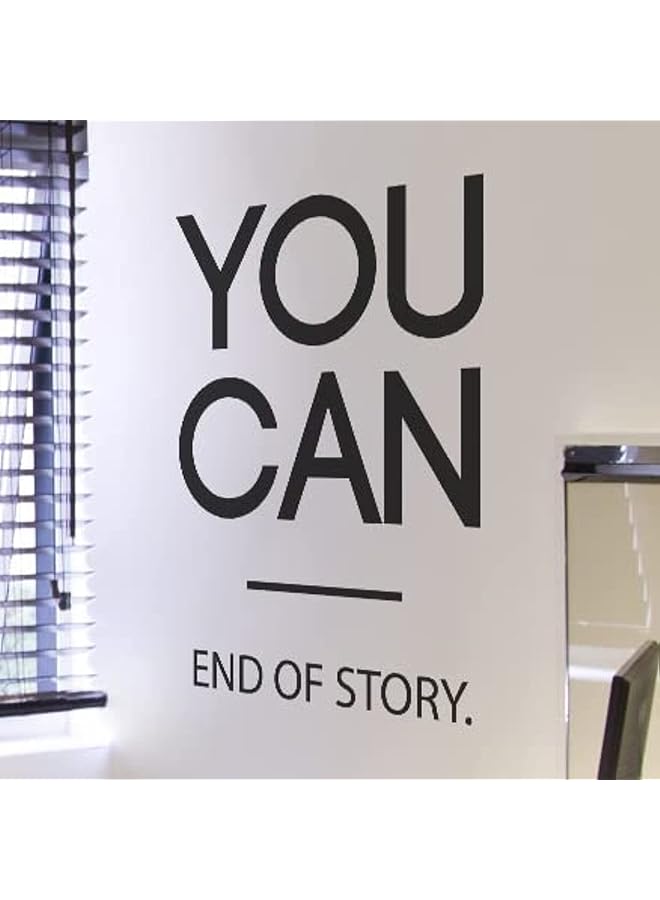 Zaboon Vinyl Story You Can End Of Story Wall Decal Inspirational Wall Decal Motivational Office Decor Quote Inspired Motivated Positive Wall Art Vinyl Gym Sticker School Classroom Decor - Image 1