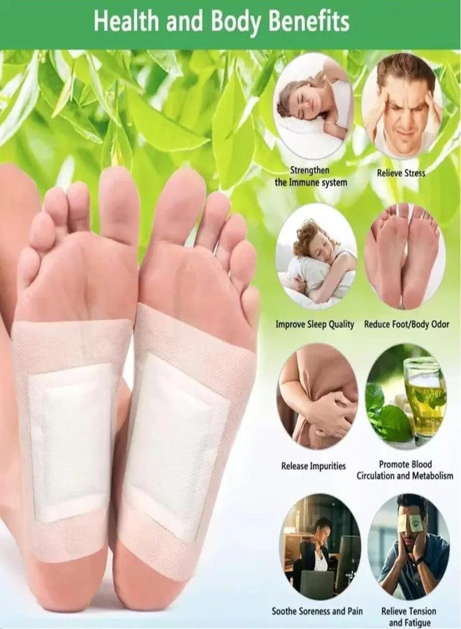 Natural Cleansing Detox Foot Pads10 Patches |Pain Free Foot Pads for Stress Relief Sleep |Remove Toxins Cleansing Detox foot Patches Kit - Image 2