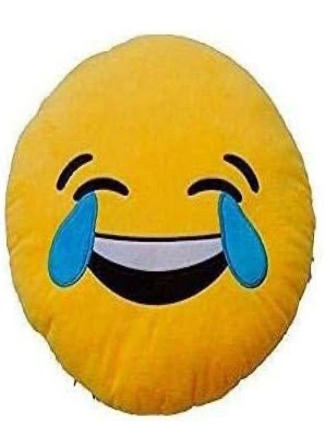 UPDHANM وسائد UPDHANM المصنوعة من الألياف الدقيقة بتصميم مبتسم، وسادة إيموجي نابضة بالحياة للسرير أو الأريكة - وسادة صفراء كبيرة مبتسمة لتزيين المنزل (12.12 بوصة) (إيموجي ضاحك) - Image 2