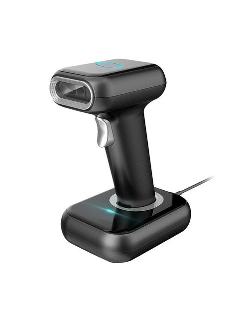 High Speed Barcode Scanner 1D/2D/QR Code Scanner 2.4G Wireless & USB Wired Bar Code Reader with Multi-Functional Base Compatible with Windows Android Linux Mac