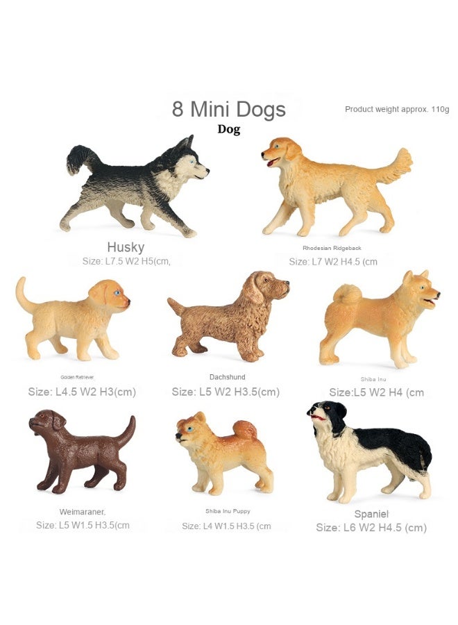 NIBEMINENT Mini Realistic Dog Toy Model Set for Kids