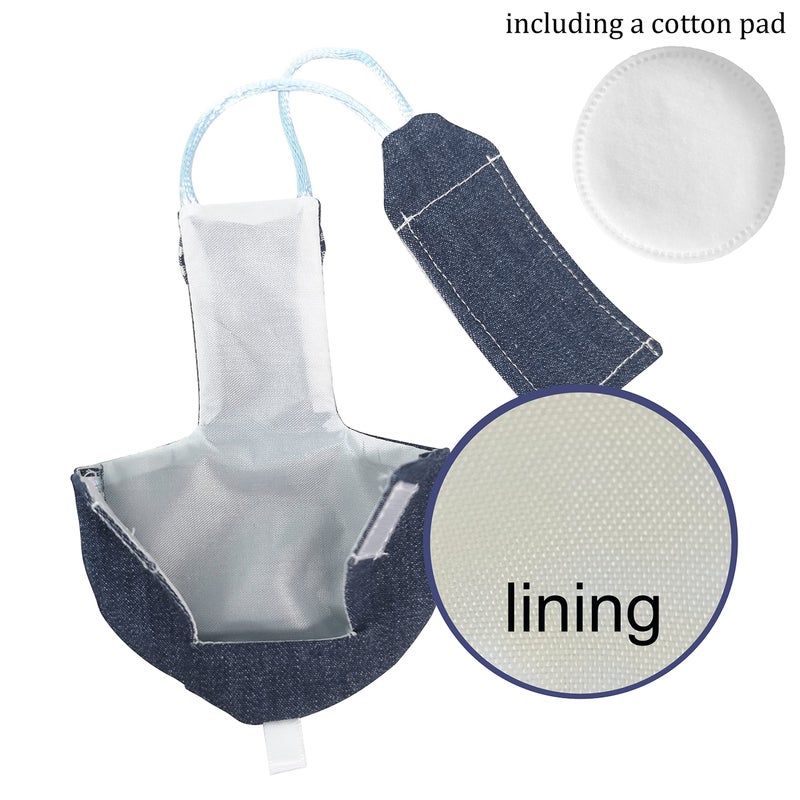 VANTRONIK VANFAVORI Bird Diaper Harness Flight Suit Clothes with 80 Inch Flying Leash for Parrots Cockatiel Pet Birds, Denim Blue, S Size, Including A Cotton Pad - Image 3