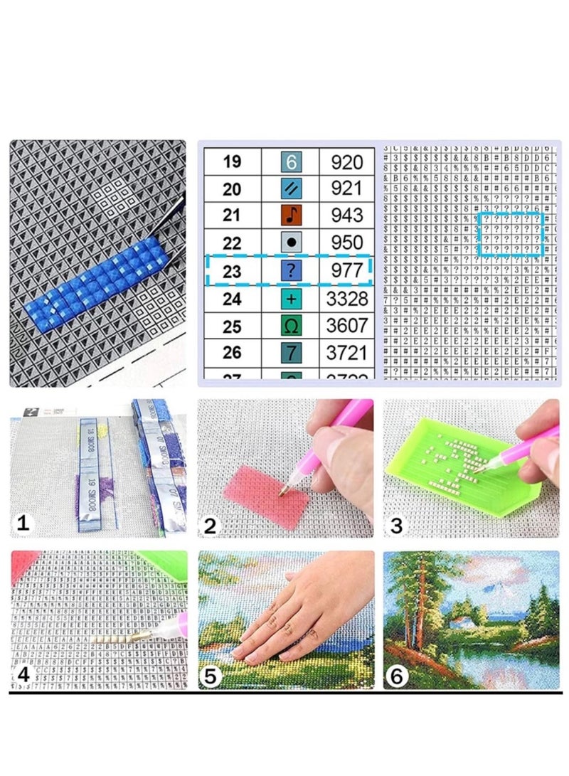 STRATEG DIY 5D Round Diamond Painting Multicolor - Image 5