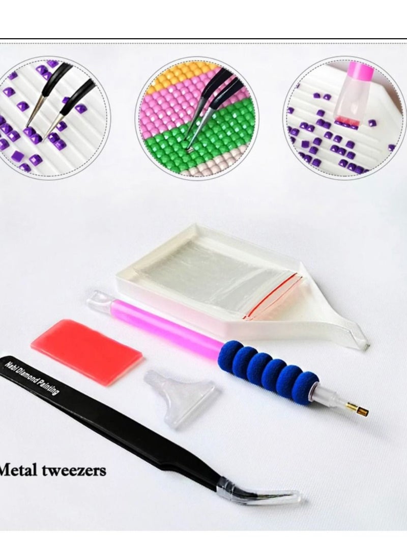 STRATEG DIY 5D Round Diamond Painting Multicolor - Image 4