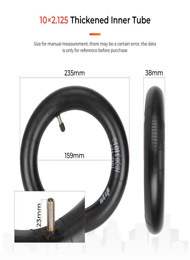 LUCK4U (2-Pack) 10x2.125 Replacement Inner Tubes with straight valve for F30 F20 F25 F40 Scooter for 10 inch Scooter - Image 4