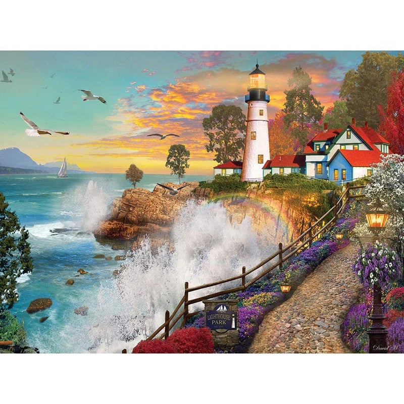 Bits and Pieces  300 Piece Jigsaw Puzzle for Adults 18 x 24  Lighthouse Park  300 pc Jigsaw by Artist David Maclean - Image 1