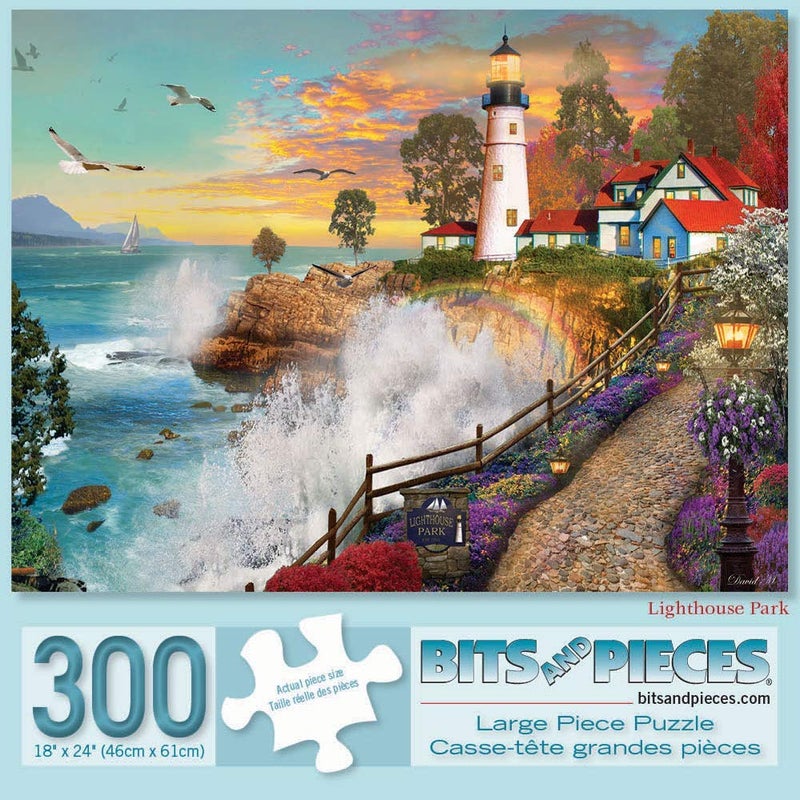 Bits and Pieces  300 Piece Jigsaw Puzzle for Adults 18 x 24  Lighthouse Park  300 pc Jigsaw by Artist David Maclean - Image 2
