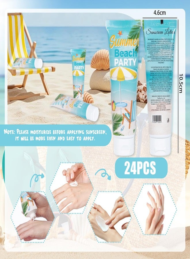 Piuaeue 24 Pcs Summer Mini Sunscreen Bulk for Summer Wedding Party 1oz Travel Size SPF 30 Water Resistant Sunscreen Lotion Bulk for Thank You Gifts Summer Beach Wedding Party Supplies - Image 2