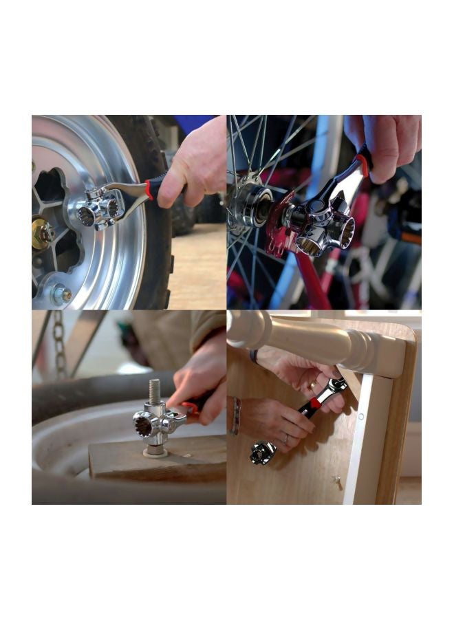 مفتاح ربط شامل 48 في 1 فضي / أسود / أحمر 14سم - Image 3