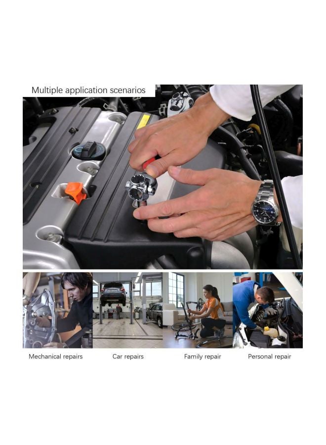 مفتاح ربط شامل 48 في 1 فضي / أسود / أحمر 14سم - Image 4