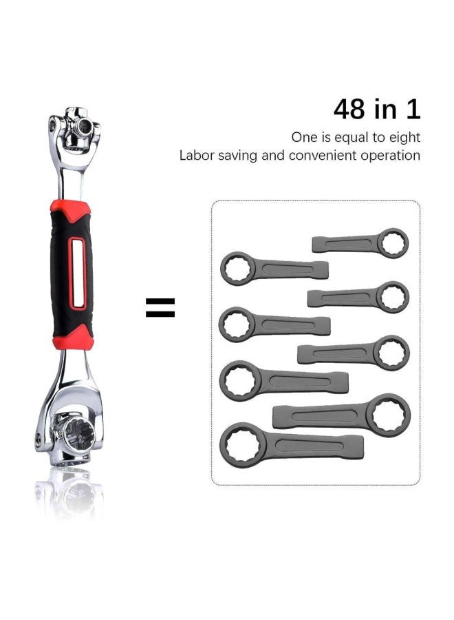 مفتاح ربط شامل 48 في 1 فضي / أسود / أحمر 14سم - Image 2