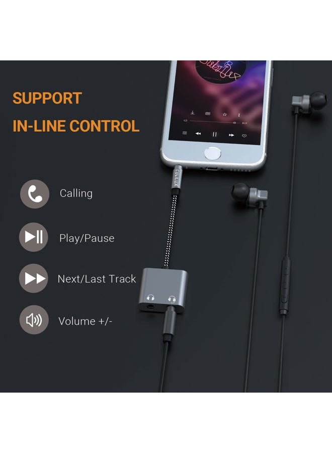Cubilux 2-Way 3.5mm Audio Jacks Splitter, Dual 3.5 mm Headphones Y Adapter for Audio Sharing Live Streaming Zoom Skype On-Line Meeting, Compatible with iPad iPhone MacBook Laptop Tablet Cell Phone - Image 4