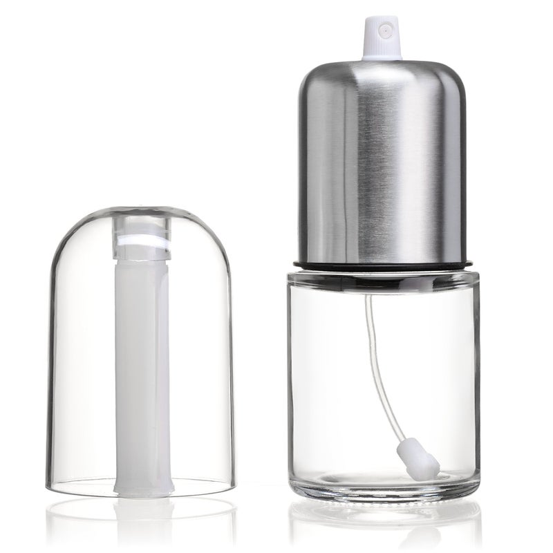 CHEFVANTAGE Olive Oil Sprayer and Oil Mister Elegant Glass Bottle with Clog-Free Filter & Leak Proof Top - Stainless Steel - Image 5