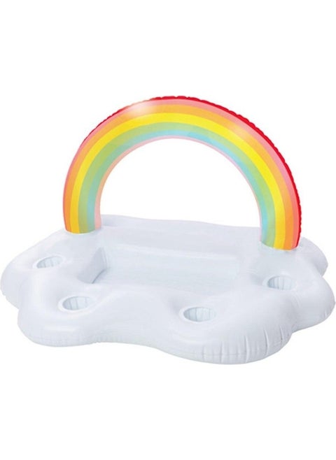 Rainbow Cloud Inflatable Sea Pool Cup Holder Float Bar