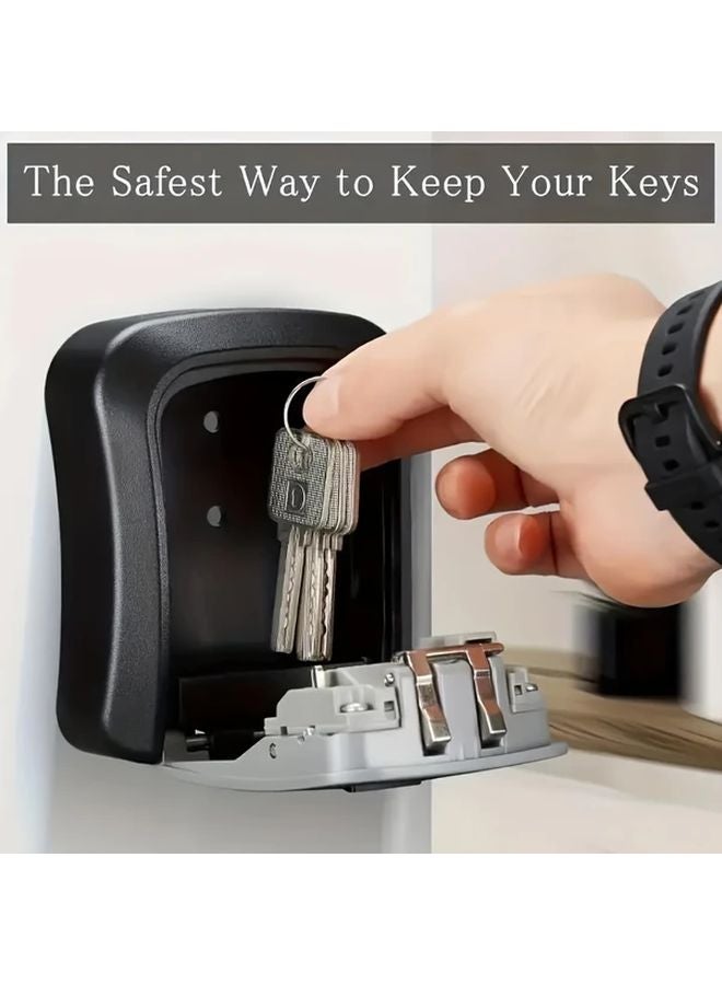 Wall Mounted Key Lock Box with Hammer 4 Digit Combination Weatherproof Large Capacity for 5 Keys Easy Resettable Code - Image 5