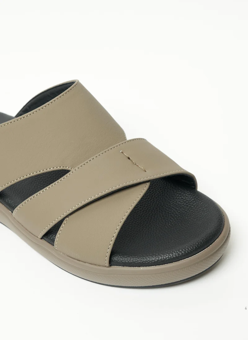 Geoomnii BEIGE Geoomnii Mens Arabic Sandals Beige for Men | Best Price UAE