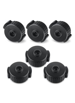 Excefore 6Pcs Quick Release Cymbal Nuts, 8mm Cymbal Mate Nut Black Plastic Cymbal Lock Nut Replacement for Percussion Drum Kit Jazz Drum Parts Accessories  - Image 1