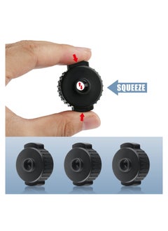 Excefore 6Pcs Quick Release Cymbal Nuts, 8mm Cymbal Mate Nut Black Plastic Cymbal Lock Nut Replacement for Percussion Drum Kit Jazz Drum Parts Accessories  - Image 4