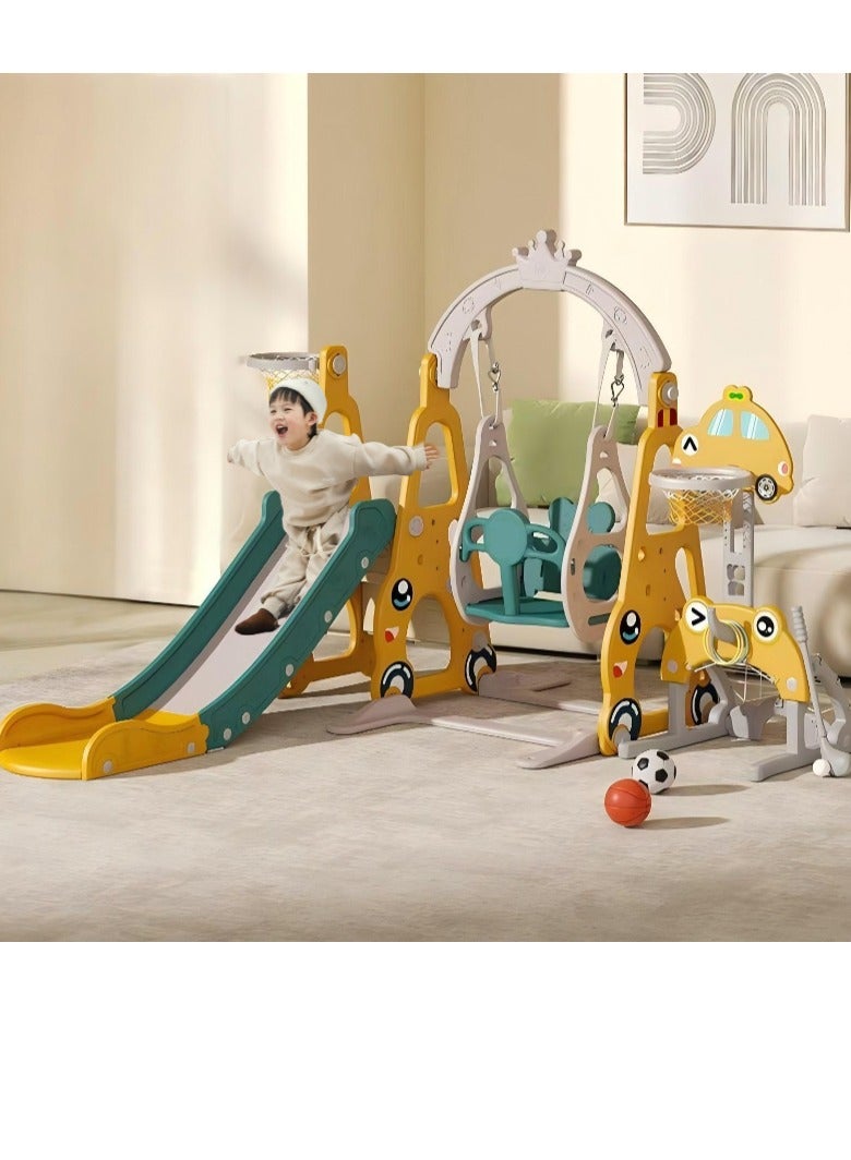 Toddler Slide for Kids Age 2 3 4 5 6 7 8 9，Baby Slide and Swing for Kid's Outdoor Indoor 3-10 Year Old，Home Kids Slides and Ball Rack Toy for Boys and Girls(D1) - Image 1