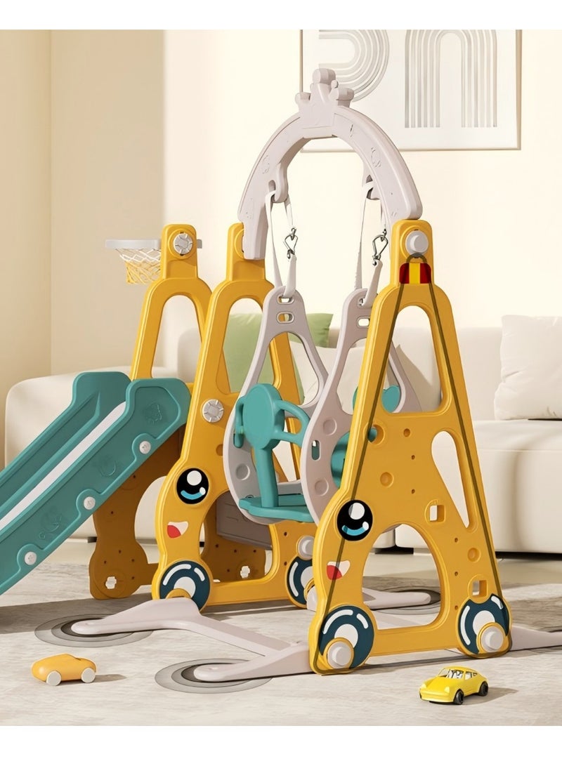 Toddler Slide for Kids Age 2 3 4 5 6 7 8 9，Baby Slide and Swing for Kid's Outdoor Indoor 3-10 Year Old，Home Kids Slides and Ball Rack Toy for Boys and Girls(D1) - Image 4