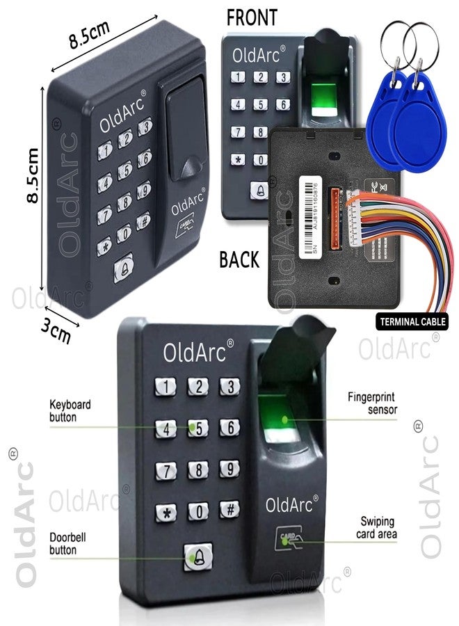 OldArc E7 Lift Access Control | Fingerprint Lift Entry Card Reader Elevator Access Control 12VDC | 500 User Biometric Finger Scanner + RFID Card Elevator for Building Apartment Lift Entrance Control - Image 4