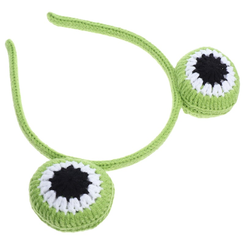 Crochet Headband For Women Knitted Frog Eye Stretchy Band Cute Makeup Hair Accessory For Parties Festivals And Themed Events - Image 4