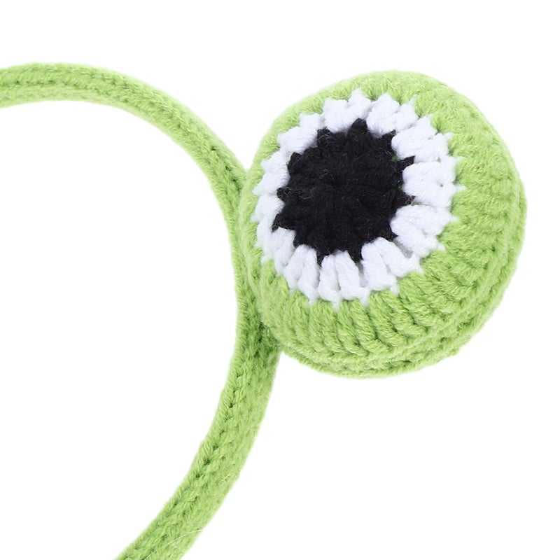 Crochet Headband For Women Knitted Frog Eye Stretchy Band Cute Makeup Hair Accessory For Parties Festivals And Themed Events - Image 2