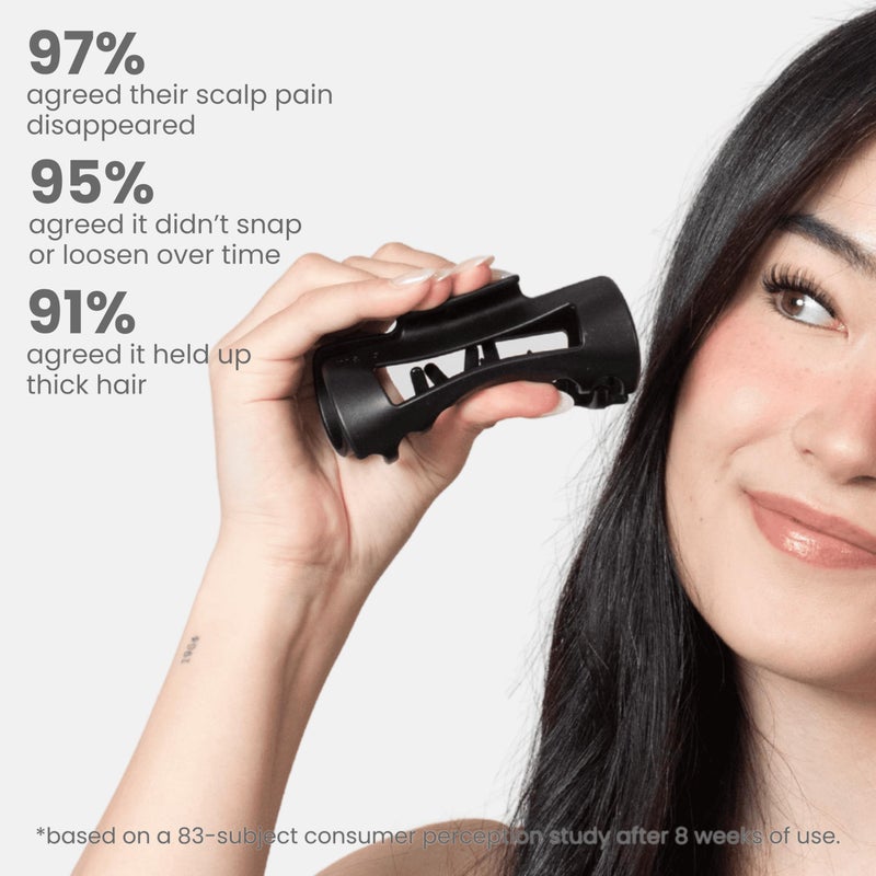 Mello The Original Mello Hair Claw Clip Squishy Claw Clip Made in Korea Patent Pending 30021976 (Black, Medium) - Image 5