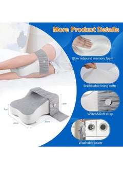 XiuWoo memory foam leg pillow, Real Knee Pillow for Side Sleepers Separates The Knees for More Comfort Semicircle Round Shape Leg Pillows for Sleeping Promote Sleeping  - Image 3