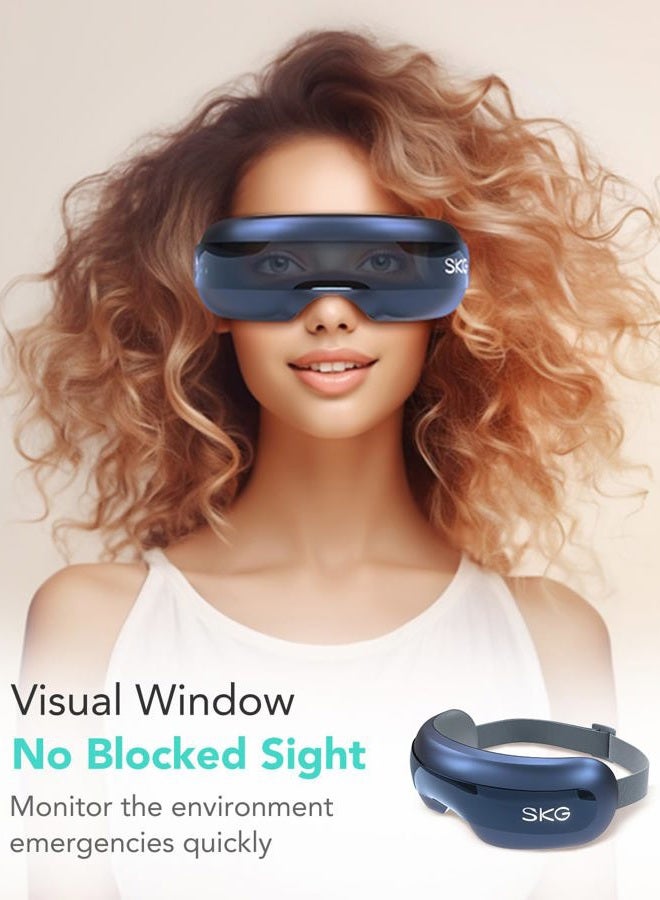 SKG Eye Massager with Heat, Bluetooth Heated Eye Massager for Migraines Relief with Vision Window Music, Soothing Eye Care to Relax Eyes, Reduce Dry Eyes, Best Gifts for Women Men, E3 PRO - Image 4