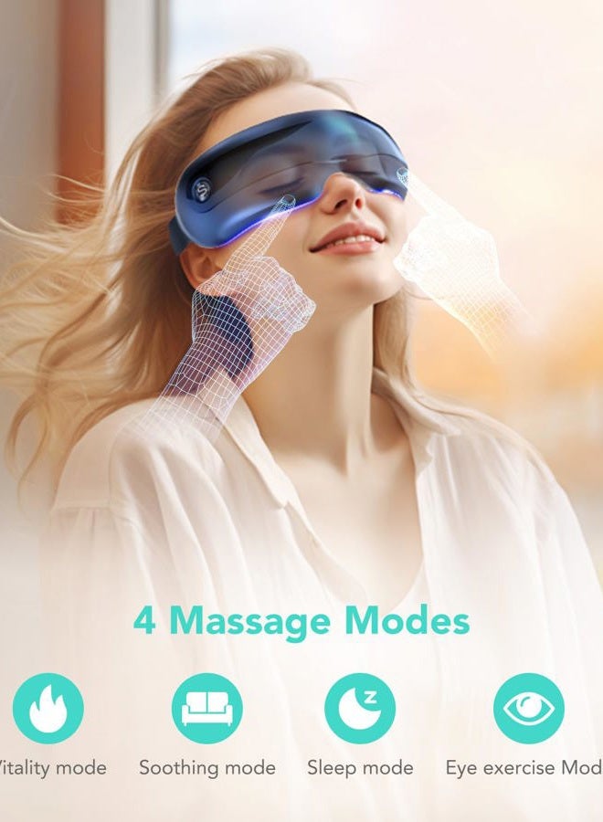 SKG Eye Massager with Heat, Bluetooth Heated Eye Massager for Migraines Relief with Vision Window Music, Soothing Eye Care to Relax Eyes, Reduce Dry Eyes, Best Gifts for Women Men, E3 PRO - Image 5