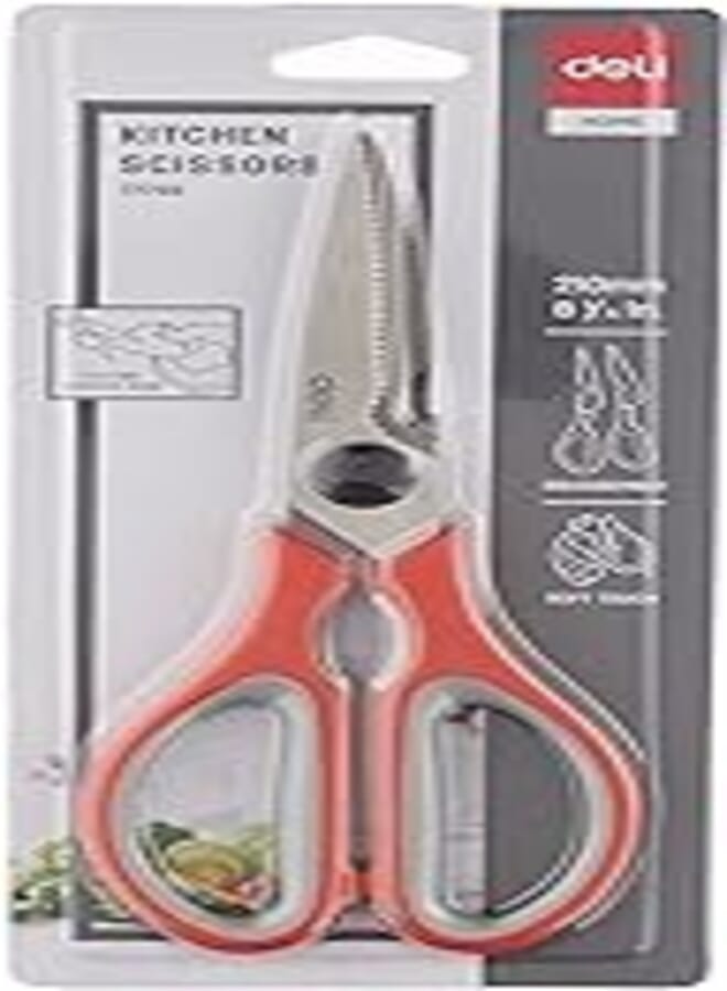 Deli kitchen scissor 77750 red 210 mm unit-pcs